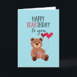 Lycklig Bdagday Cute Nalle Pun Funny Birthday Kort<br><div class="desc">Lustigt och sött födelsedagskort för dem som slår kärlek och humor. Perfekt för att önska dina vänner och din familj grattis på födelsedagen. Besök vår butik om du vill ha mer födelsedagskort. Du hittar något coola,  humoristiskt och ibland sarkastiskt födelsedagskort för din speciella.</div>