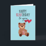 Lycklig Bdagday Cute Nalle Pun Funny Birthday Kort<br><div class="desc">Lustigt och sött födelsedagskort för dem som slår kärlek och humor. Perfekt för att önska dina vänner och din familj grattis på födelsedagen. Besök vår butik om du vill ha mer födelsedagskort. Du hittar något coola,  humoristiskt och ibland sarkastiskt födelsedagskort för din speciella.</div>