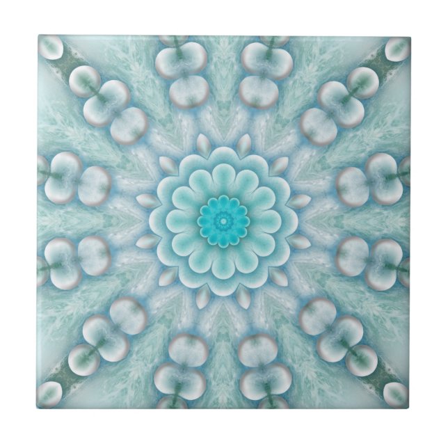Lycklig Beach Flower Fantasy Geometric Bathroom Ti Kakelplatta (Framsidan)