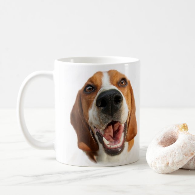 Lycklig Beagle Kaffemugg (Med munk)