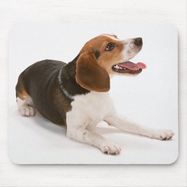 Lycklig Beagle Mousepad Musmatta (Framsidan)