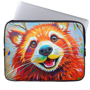 Lycklig Bear Expresstjänster abstrakt animal art Laptop Fodral