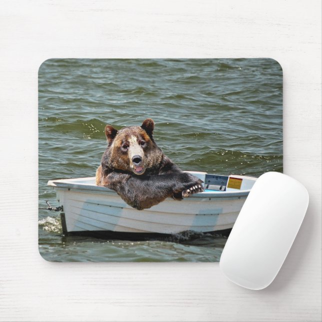 Lycklig Bear i Dinghy Musmatta (Med mus)