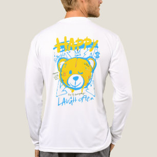 Lycklig Bear i Graffiti stil T Shirt