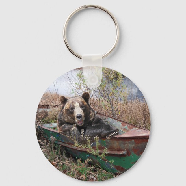 Lycklig Bear Nyckelring (Framsida)