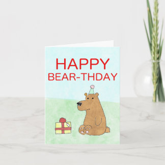 Lycklig Bear-thday Kort