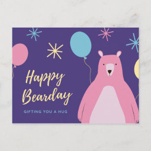 Lycklig Bearday - Lustigt Vykort