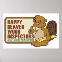 Lycklig Beaver Poster