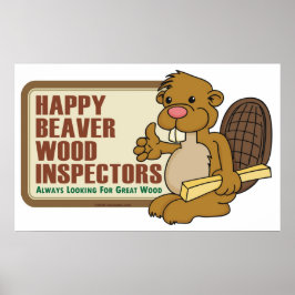 Lycklig Beaver Poster