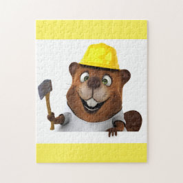 Lycklig Beaver Pussel
