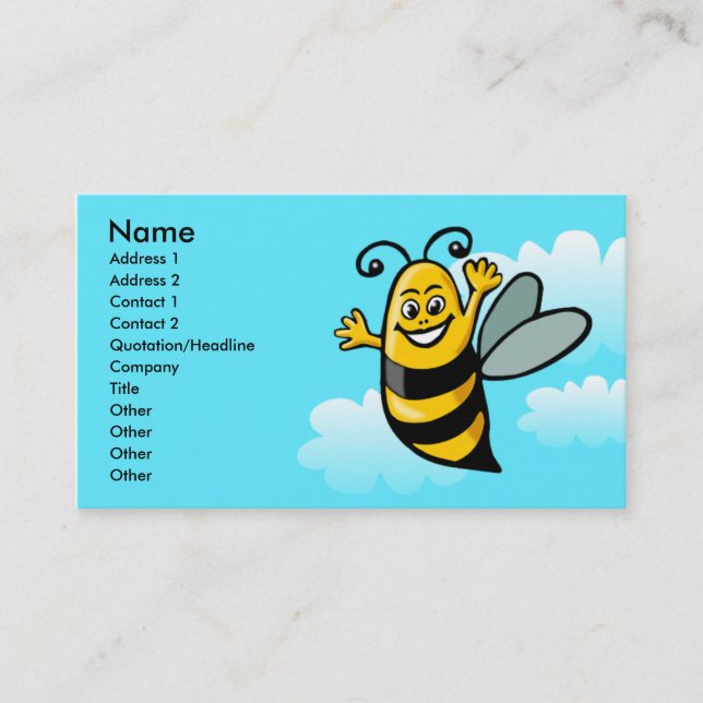 Lycklig Bee 2 Visitkort (Framsida)