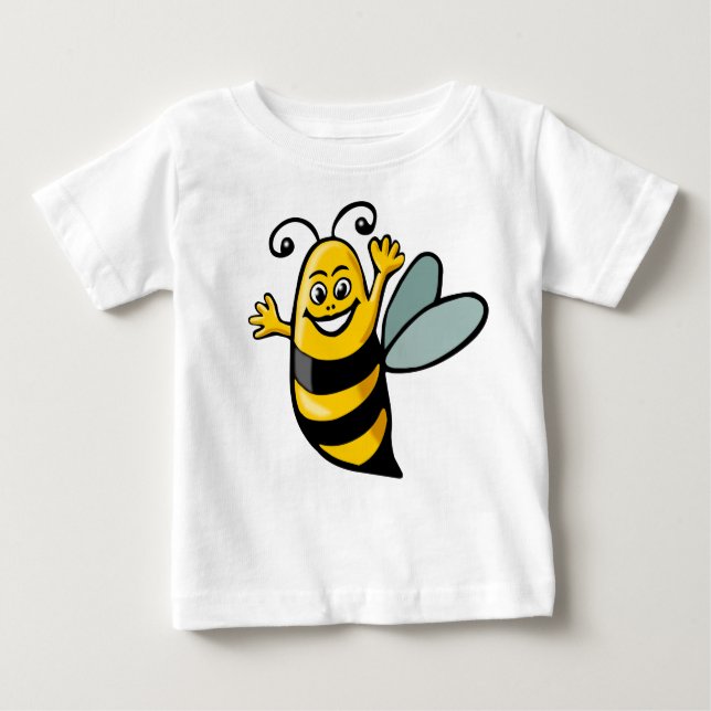 Lycklig Bee - Anpassad T-shirt (Framsida)