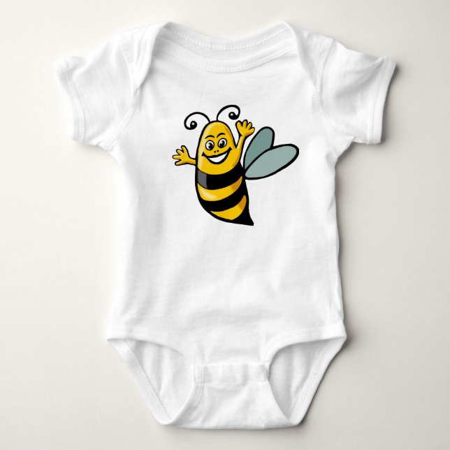 Lycklig Bee - Anpassad Tee Shirt (Framsida)