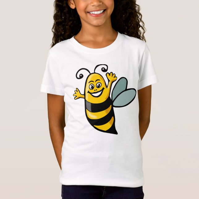 Lycklig Bee - Anpassad Tee Shirt (Framsida)