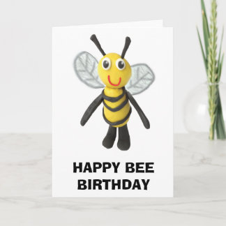 Lycklig Bee Birthday Kort