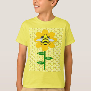 Lycklig Bee Day Birthday Bumblebee T Shirt