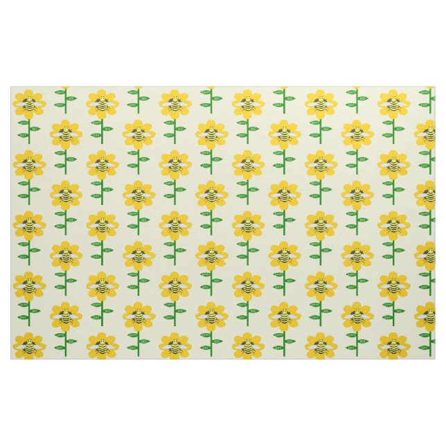 Lycklig Bee Day Birthday Bumblebee Tyg (Fat Quarter)
