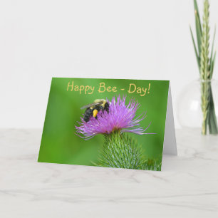 Lycklig Bee Day Kort