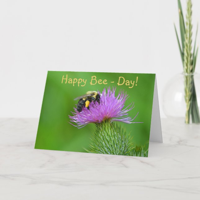 Lycklig Bee Day Kort (Framsida)