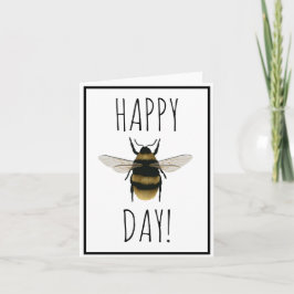 Lycklig Bee Day Kort