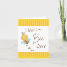 Lycklig Bee Day - Pun Card