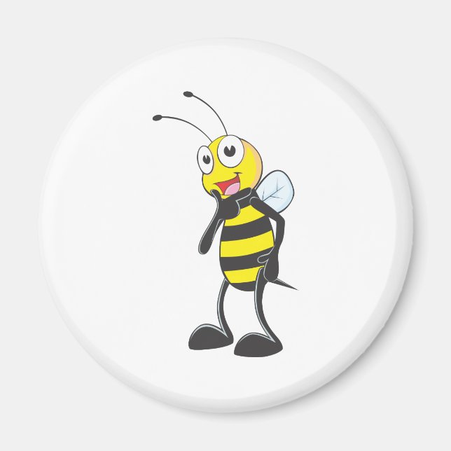 Lycklig Bee Magnet (Framsidan)