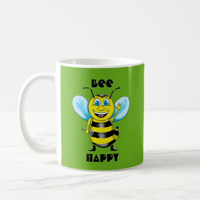 Lycklig Bee Mugg (Vänster)