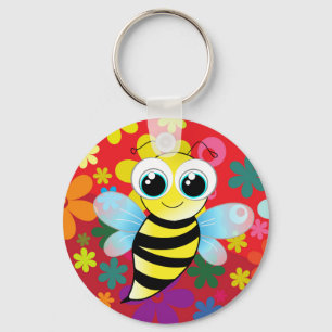 Lycklig bee nyckelring