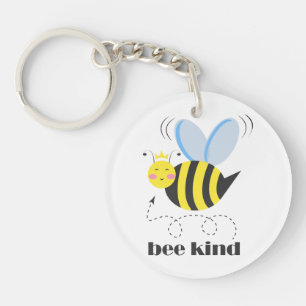 Lycklig bee prinsessan med krona och slogan Bee Ki