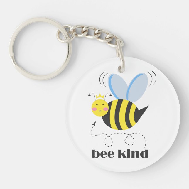 Lycklig bee prinsessan med krona och slogan Bee Ki (Framsidan)