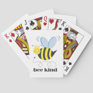 Lycklig bee prinsessan med krona och slogan Bee Ki Casinokort