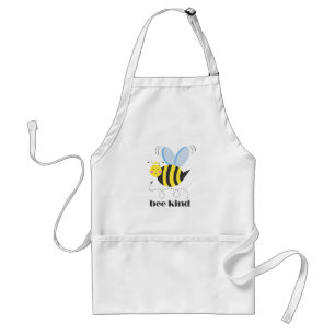 Lycklig bee prinsessan med krona och slogan Bee Ki Förkläde