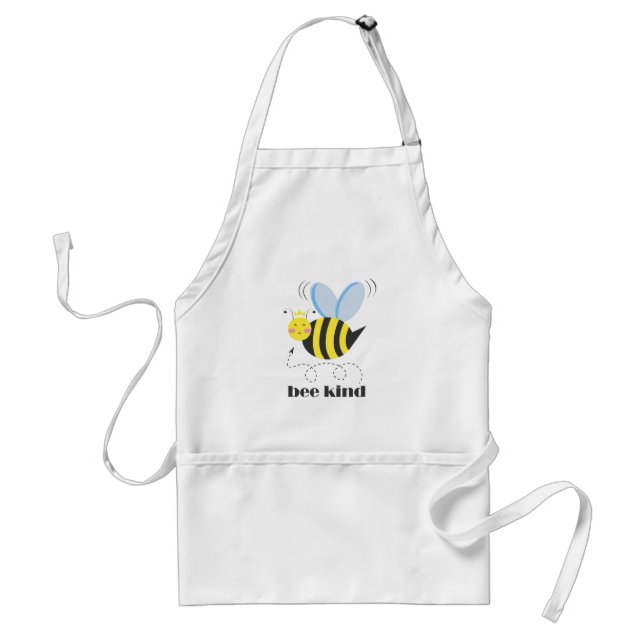 Lycklig bee prinsessan med krona och slogan Bee Ki Förkläde (Framsidan)