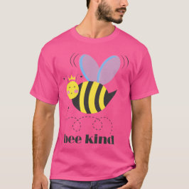 Lycklig bee prinsessan med krona och slogan Bee Ki T Shirt