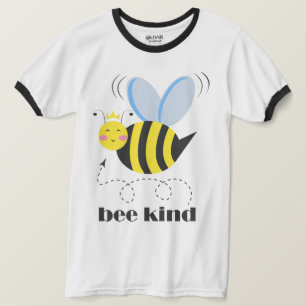 Lycklig bee prinsessan med krona och slogan Bee Ki T Shirt