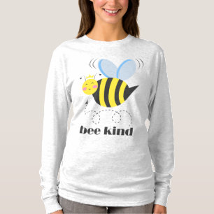 Lycklig bee prinsessan med krona och slogan Bee Ki T Shirt