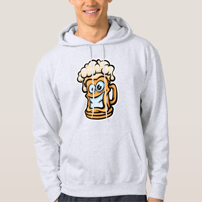 Lycklig Beer Mugg, Lusnyillustration Hoodie (Framsida)