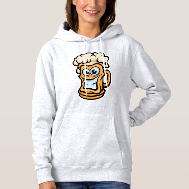 Lycklig Beer Mugg, Lusnyillustration T Shirt (Framsida)