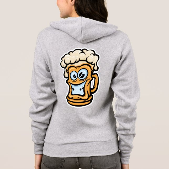 Lycklig Beer Mugg, Lusnyillustration T Shirt (Baksida)