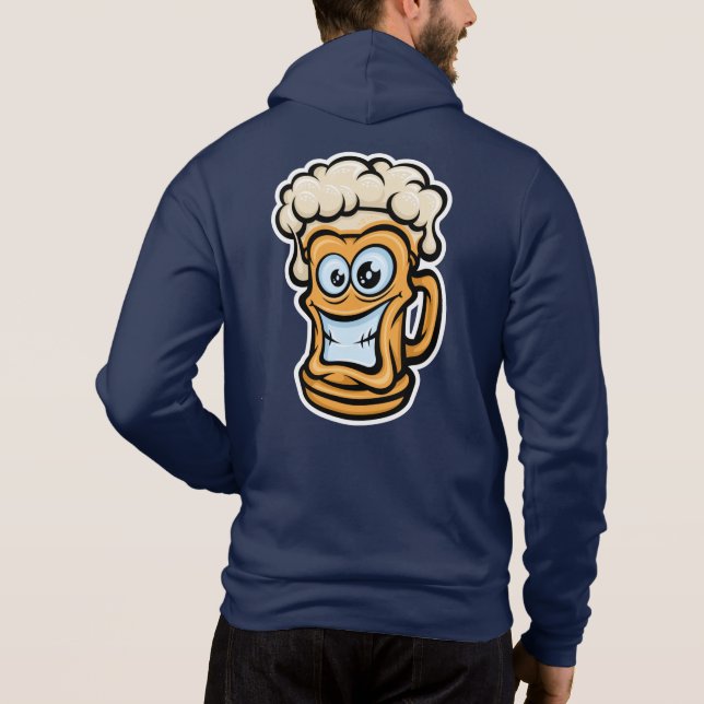 Lycklig Beer Mugg, Lusnyillustration T Shirt (Baksida)