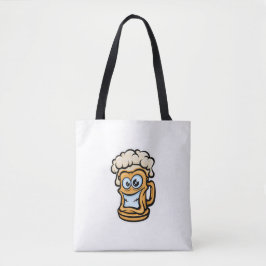 Lycklig Beer Mugg, Lusnyillustration Tygkasse