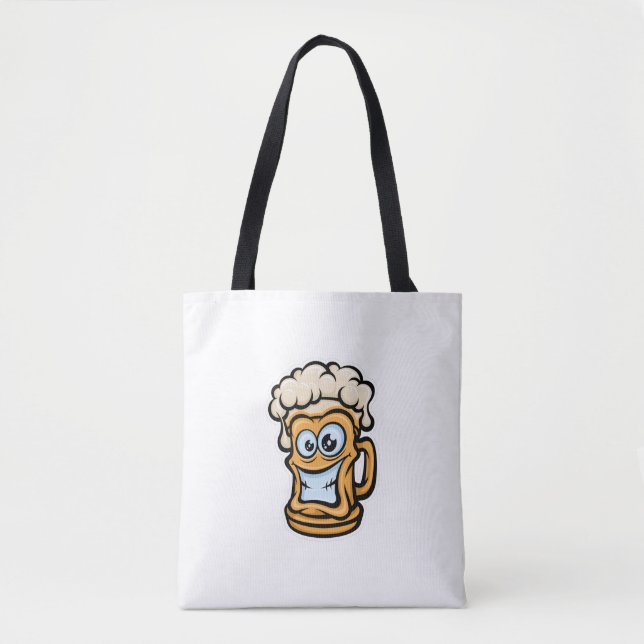 Lycklig Beer Mugg, Lusnyillustration Tygkasse (Framsida)