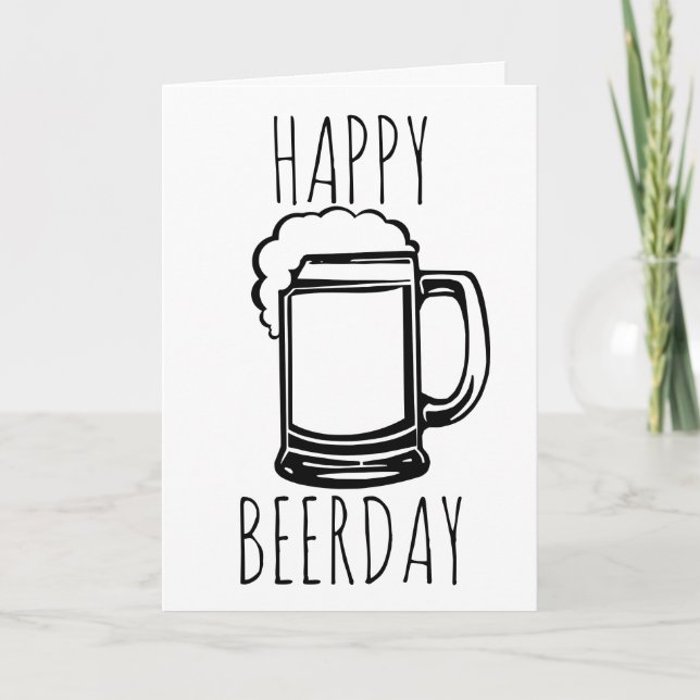 Lycklig Beerday Kort (Framsida)