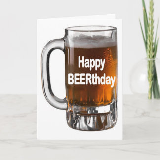 Lycklig Beerthday-hälsningskort Kort