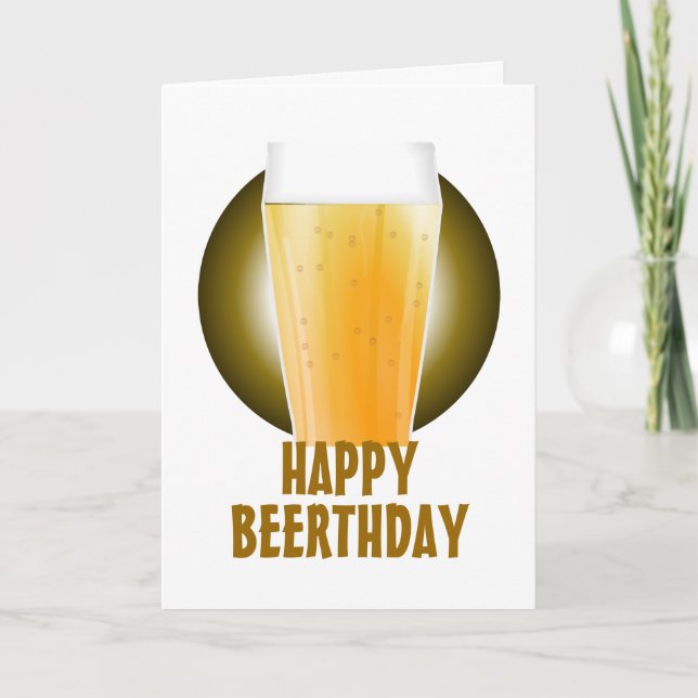 Lycklig Beerthday ölfödelsedag Kort (Framsida)