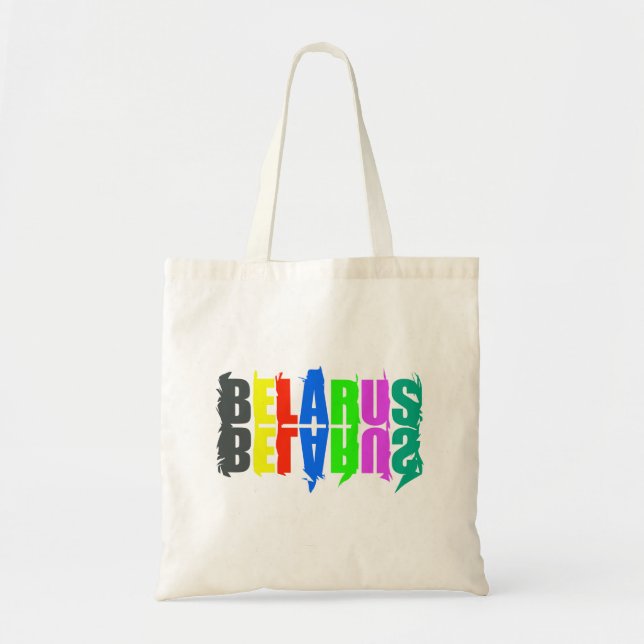 Lycklig Belarus Colorful Brev Tygkasse (Framsidan)