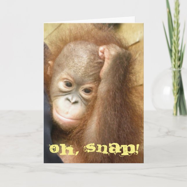 Lycklig Belastad Birthday Oh Snap Kort (Framsida)