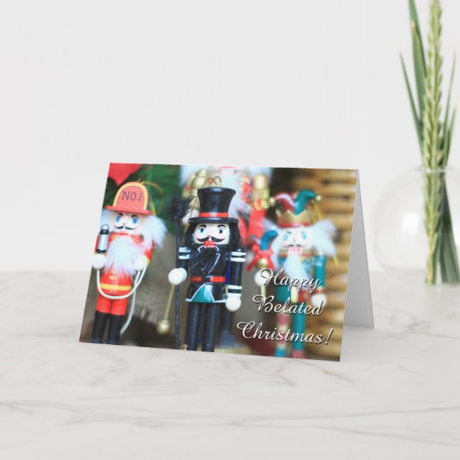 Lycklig Belastat julkort för Nutcrackers Helgkort (Framsida)