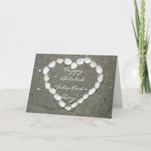 Lycklig Belated Valentine Day Seashell clam Card Helgkort