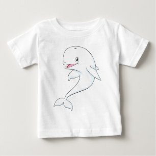 Lycklig Belugavaltecknad T-shirt